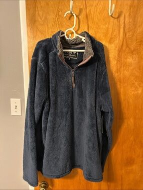 Trinity Navy Quarter-Zip Fleece Pullover